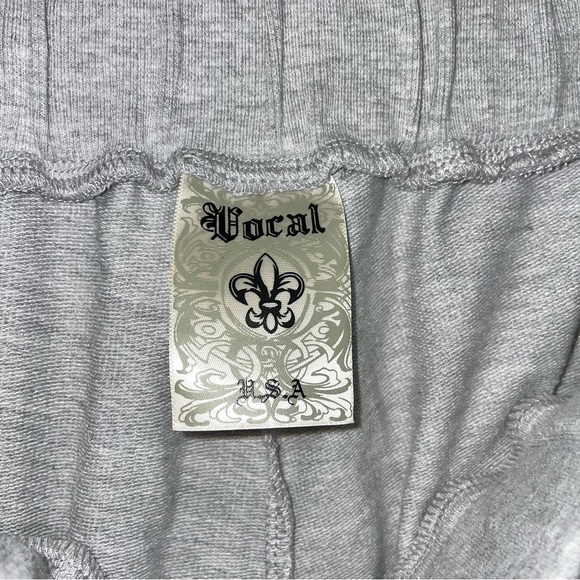 Vocal Heather Grey Joggers Sweatpants Pearl Ankle Cozy Dressy Stretchy Small - Picture 4 of 15